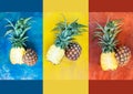 Creative pineapple layout from above