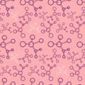 Creative pink medical molecule background