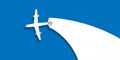 Creative plane vector business concept illustration design. Flight travel aircraft background freedom flat. Blue sky cartoon