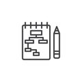 Creative planing line icon