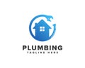 Creative Plumbing Service Logo Template. Royalty Free Stock Photo