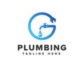 Creative Plumbing Service Logo Template. Royalty Free Stock Photo