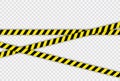 Creative Police line black and yellow stripe border. Concept of barricade, danger and crime. Construction sign. Vector
