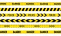 Creative Police line black and yellow stripe border.