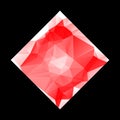 Creative Poligonal Triangle White Red Background with copyspace on it. Low Poly Design. Light Copy Space Color Pattern. eps10 Royalty Free Stock Photo