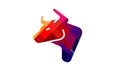 Creative Polygonal Bull Head Logo