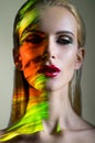 Creative Portrait of blond Woman Royalty Free Stock Photo