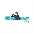 Creative Post for Indian Navy Day. Beautiful Calligraphy - 4th December, Indian Navy Day.