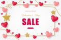 Creative Poster, Banner or Flyer design of Sale. Happy Valentine