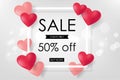 Creative Poster, Banner or Flyer design of Sale. Happy Valentine