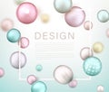 Abstract background with balls flying randomly