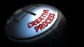 Creative Process on Car's Shift Knob Royalty Free Stock Photo