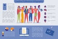 Creative Professions Infographic Set with People.