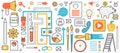 Creative project and business implementation, process with development, analysis of ideas
