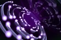 Creative purple circular light background. Techonolgy, innovation and future concept.