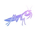 Creative purple mantis