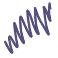 Creative Purple Scribble: A hand-drawn purple squiggle with a textured, marker-like feel, perfect for representing brainstorming, Royalty Free Stock Photo