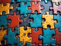 Creative puzzle-themed wallpaper with missing piece concept Royalty Free Stock Photo