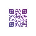 Creative qr code icon made out of stars. vector illustration isolated on white background