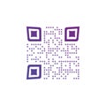 Creative qr code icon made out of stars. vector illustration isolated on white background