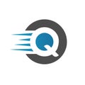 creative quick Letter Q logo design vector graphic concept