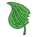 A creative quirky comic book style cartoon munched leaf Royalty Free Stock Photo
