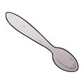 A creative quirky gradient shaded cartoon spoon