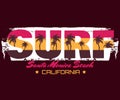 Creative quote typographical background about surfing