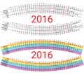 Creative Rainbow Calendar 2016