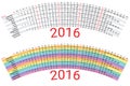 Creative Rainbow Calendar 2016