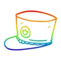 A creative rainbow gradient line drawing cartoon band hat