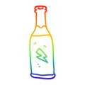 A creative rainbow gradient line drawing cartoon cheap drink