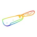 A creative rainbow gradient line drawing cartoon coal shovel Royalty Free Stock Photo