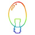 A creative rainbow gradient line drawing cartoon electric light Royalty Free Stock Photo