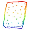 A creative rainbow gradient line drawing cartoon flapjack