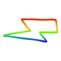 A creative rainbow gradient line drawing cartoon  lightening bolts Royalty Free Stock Photo