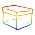 A creative rainbow gradient line drawing cartoon office filing box