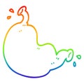 A creative rainbow gradient line drawing cartoon organ Royalty Free Stock Photo