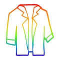 A creative rainbow gradient line drawing cartoon suit shirt