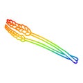 A creative rainbow gradient line drawing cartoon wheat