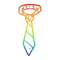 A creative rainbow gradient line drawing striped office tie