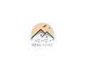 Creative Real Estate logo design. Property and Construction Logo design. Homes logo concept Real estate service, construction, Gro Royalty Free Stock Photo
