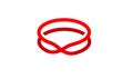 Creative Red Infinity Circle Logo Symbol Design Royalty Free Stock Photo
