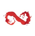 Creative Red Infinity Logo Splashes Shape Vector Symbol Icon Design Royalty Free Stock Photo