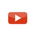 Creative red play button icon Royalty Free Stock Photo