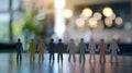 Paper Cutout People Chain Signifying Unity and Teamwork Royalty Free Stock Photo