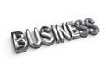 Creative representation of the word business in a modern metallic style with sleek design Royalty Free Stock Photo