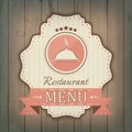 Creative restaurant menu cover design wit cooker icon