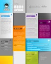 Creative resume template with place for your photo.