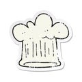 A creative retro distressed sticker of a cartoon chef hat Royalty Free Stock Photo